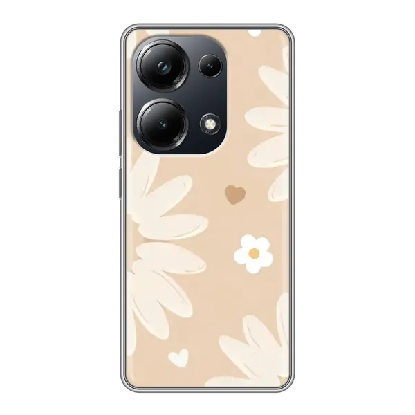 Чохол з принтом «Бежеві квіти» для Xiaomi POCO M6 Pro Чохол з принтом «Бежеві квіти» для Xiaomi POCO M6 Pro