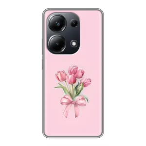 Чохол з розовим принтом для Xiaomi POCO M6 Pro (Букет квітів)