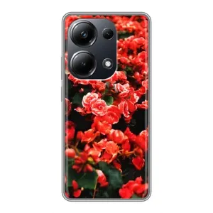 Чохли з квітами для Xiaomi POCO M6 Pro (VPrint) (Квіти червоні)