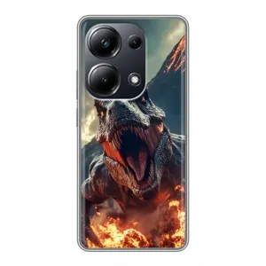Чохол з картинкою 'Хижаки' для Xiaomi POCO M6 Pro (Вогняний динозавр)