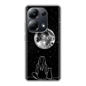 Чохол з малюнком кіт на Xiaomi POCO M6 Pro (Дівчина з котом)