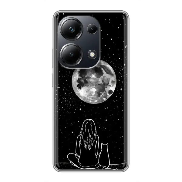 Чохол з принтом «Дівчина з котом» для Xiaomi POCO M6 Pro Чохол з принтом «Дівчина з котом» для Xiaomi POCO M6 Pro