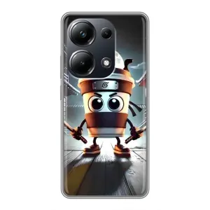 Чохол з мемом Тралалело тралала на Xiaomi POCO M6 Pro (Капучіно асасіно)