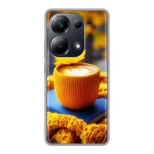 Чохол з принтом «Кава на жовтому пледі» для Xiaomi POCO M6 Pro