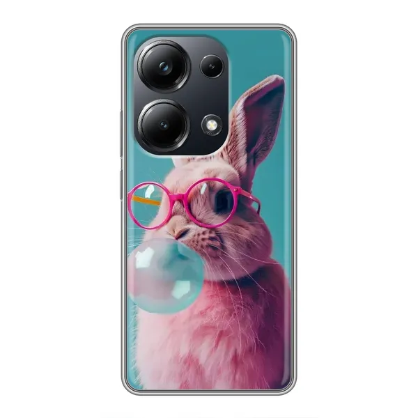 Чохол з принтом «Кролик в окулярах» для Xiaomi POCO M6 Pro