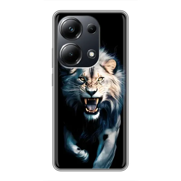 Чохол з принтом «Лев у темряві» для Xiaomi POCO M6 Pro