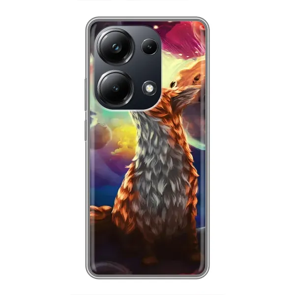 Чохол з принтом «Лисичка в космосі» для Xiaomi POCO M6 Pro