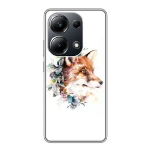 Чохли з картинкою Лисичка для Xiaomi POCO M6 Pro (VPrint) (Лиса в квітах)