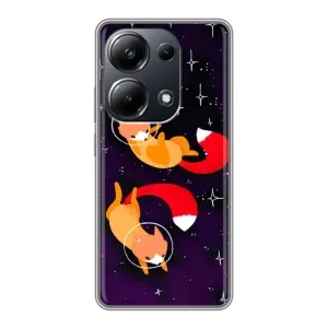 Чохли з картинкою Лисичка для Xiaomi POCO M6 Pro (VPrint) (Лисички космонавти)