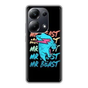 Чехлы Мистер Бист для Поко М6 Про (logo Mr beast)