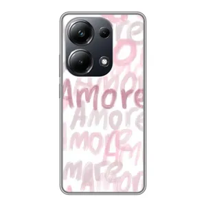 Чохол з розовим принтом для Xiaomi POCO M6 Pro (Аморе любов)