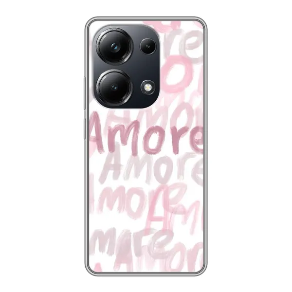 Чохол з принтом «Аморе любов» для Xiaomi POCO M6 Pro Чохол з принтом «Аморе любов» для Xiaomi POCO M6 Pro