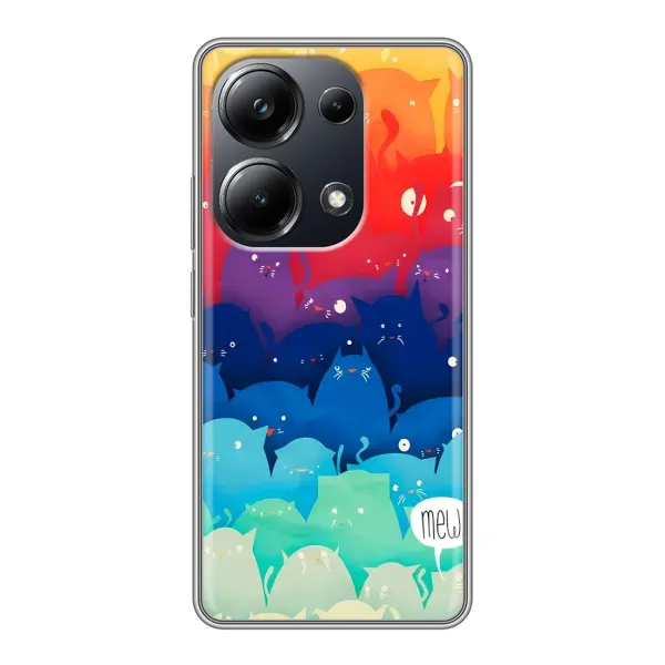 Чохол з принтом «Mew» для Xiaomi POCO M6 Pro