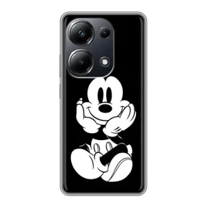Міккі Маус чохол для Xiaomi POCO M6 Pro (AlphaPrint - Мультяшні) (Маус на чорному)