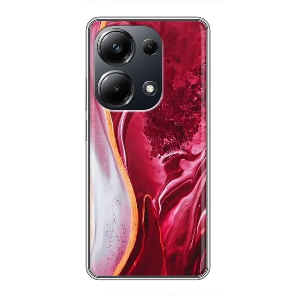 Чохол з принтом «Мрамор червоний» для Xiaomi POCO M6 Pro Чохол з принтом «Мрамор червоний» для Xiaomi POCO M6 Pro