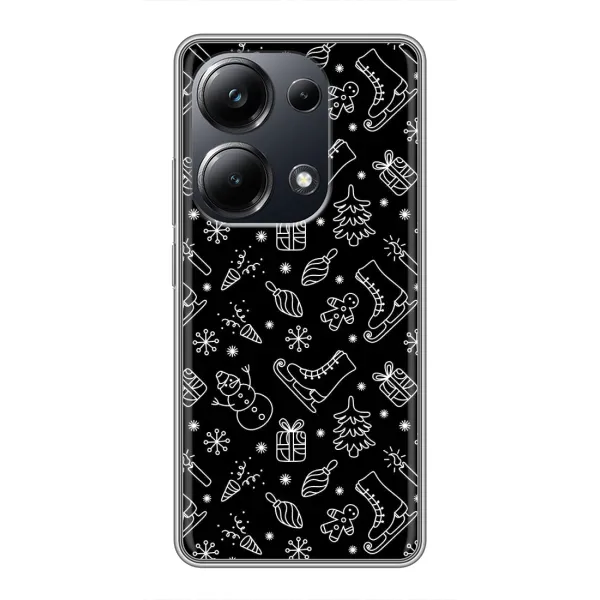 Чохол з принтом «Новорічний фон» для Xiaomi POCO M6 Pro Чохол з принтом «Новорічний фон» для Xiaomi POCO M6 Pro