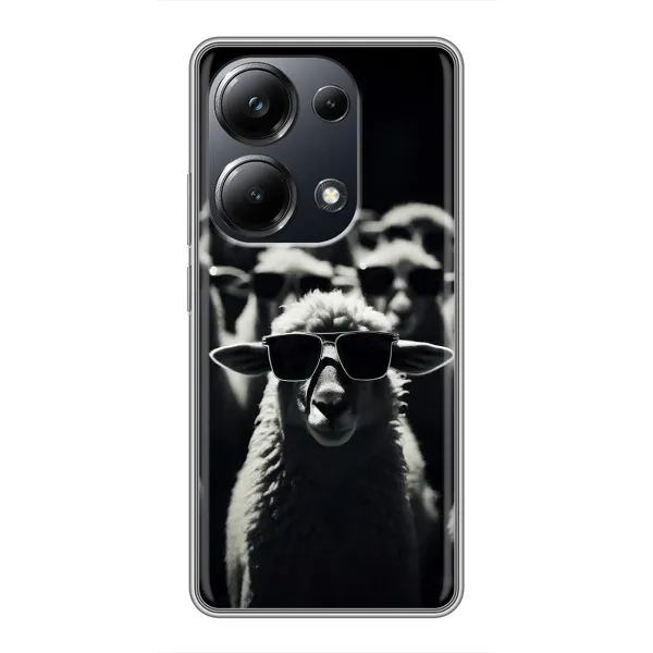 Чохол з принтом «Овечка в окулярах» для Xiaomi POCO M6 Pro
