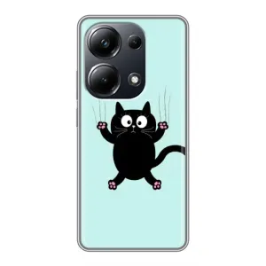 Чохол з принтом для Xiaomi POCO M6 Pro (AlphaPrint) Модні коти (Падаючий кіт)