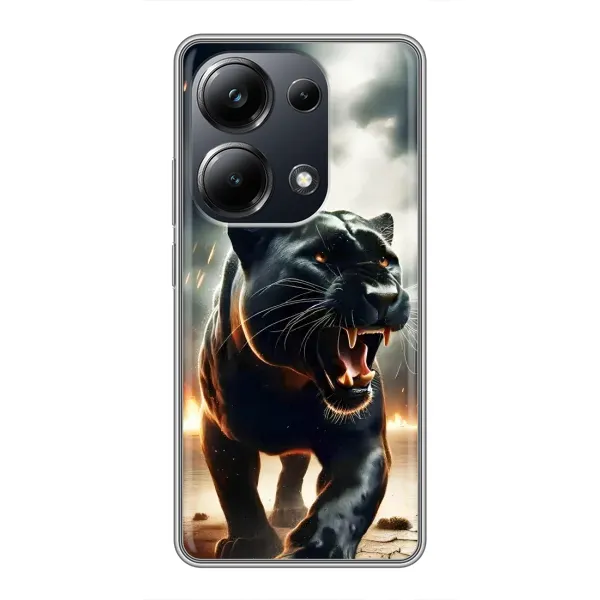 Чохол з принтом «Чорна пантера» для Xiaomi POCO M6 Pro