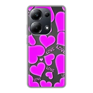 Чехлы для любимой на Поко М6 Про (VPrint) (Pink hearts)