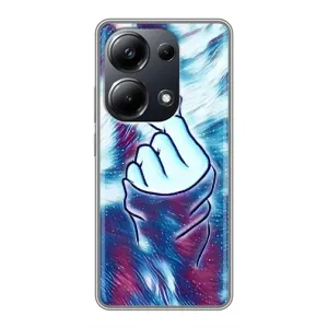 Чехол с принтом для Xiaomi POCO M6 Pro (AlphaPrint - Знак сердечка) (Радужное сердце)