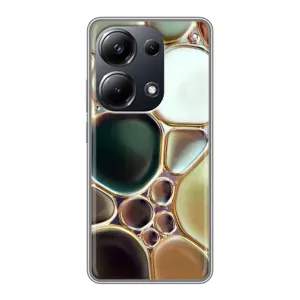 Мраморный чехол на Xiaomi POCO M6 Pro (VPrint) (Радужный Мрамор)