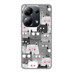 Чохли з Котиками для Xiaomi POCO M6 Pro (VPrint) (Мальовані котики)