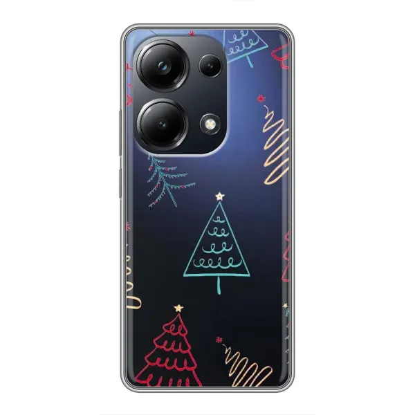 Чохол з принтом «Різдвяні ялинки» для Xiaomi POCO M6 Pro