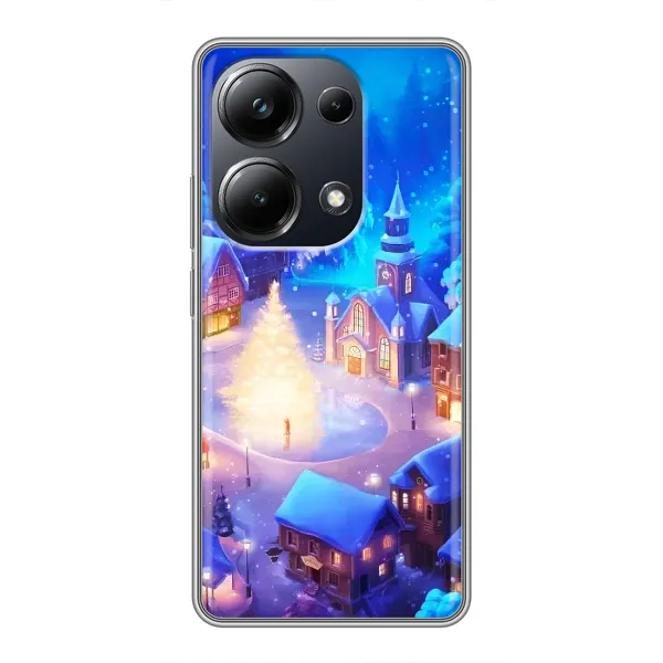 Чехол с принтом «Рождественский город» для Xiaomi POCO M6 Pro