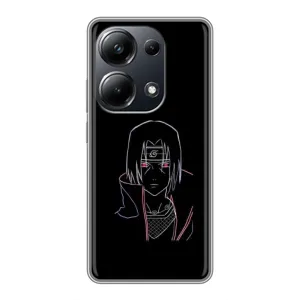 Чехлы на тему: Итачи Учиха для Xiaomi POCO M6 Pro (AlphaPrint) (силуэт Итачи)