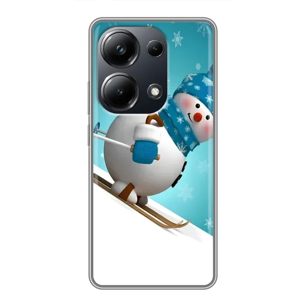 Чохол з принтом «Сніговик на лижах» для Xiaomi POCO M6 Pro Чохол з принтом «Сніговик на лижах» для Xiaomi POCO M6 Pro