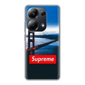 Чехол для Xiaomi POCO M6 Pro с картинкой Supreme (AlphaPrint) (Стиль Supreme)
