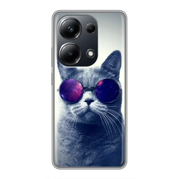 Чохол з принтом «Стильний кіт» для Xiaomi POCO M6 Pro