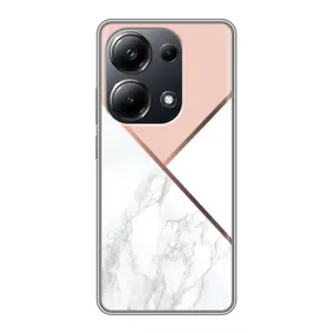 Мраморный чехол на Xiaomi POCO M6 Pro (VPrint) (Тройной мрамор)