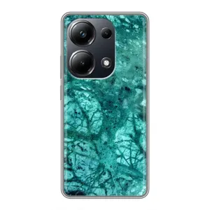Мраморный чехол на Xiaomi POCO M6 Pro (VPrint) (Зеленый мрамор)