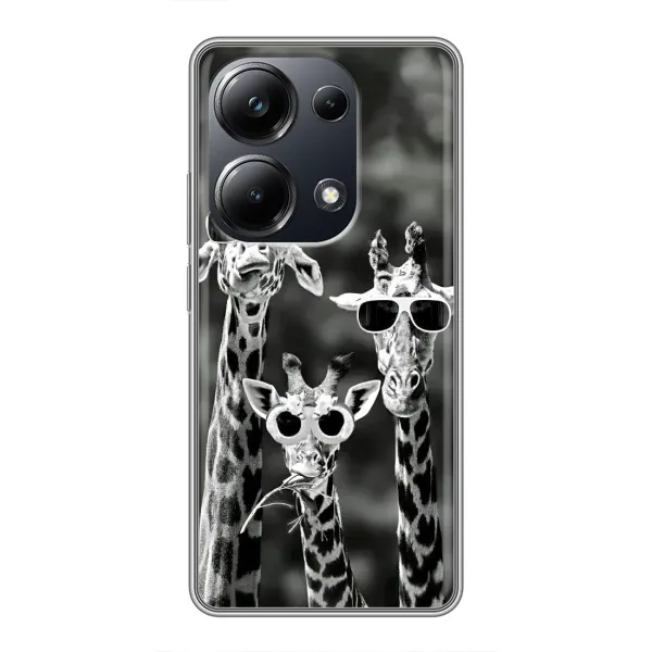 Чохол з принтом «Жирафи в окулярах» для Xiaomi POCO M6 Pro Чохол з принтом «Жирафи в окулярах» для Xiaomi POCO M6 Pro