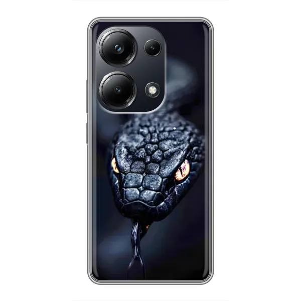 Чохол з принтом «Чорна змія» для Xiaomi POCO M6 Pro