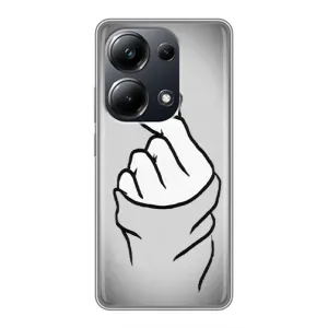 Чехол с принтом для Xiaomi POCO M6 Pro (AlphaPrint - Знак сердечка) (Значок Love)