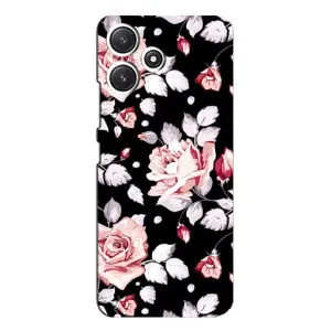 Чохли з квітами для Xiaomi POCO M6 (VPrint) (Квіти на чорному)