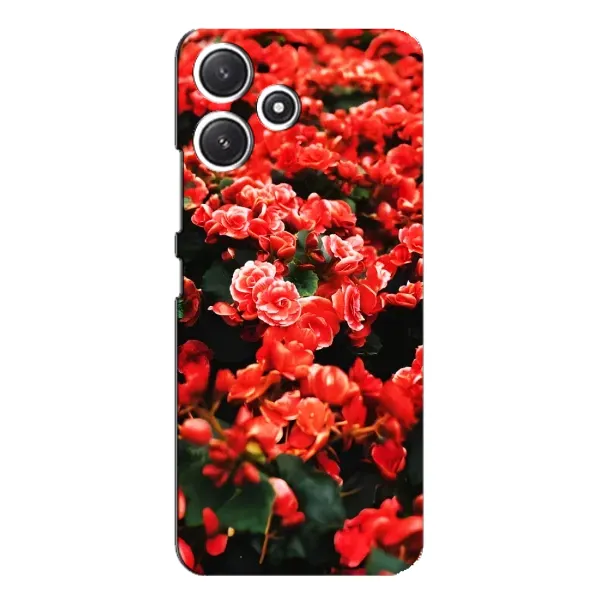Чехол с принтом «Цветы красные» для Xiaomi POCO M6 Чехол с принтом «Цветы красные» для Xiaomi POCO M6