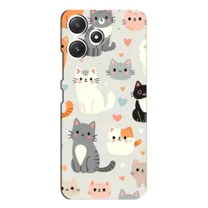 Чехол с рисунком кот на Xiaomi POCO M6 (Коллаж котов)