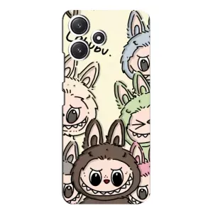 Чехол с Лабубу на Xiaomi POCO M6 (Золотая обезьяна Bored Ape)