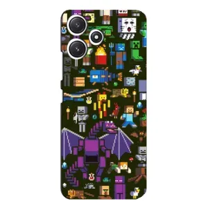 Чохол Майнкрафт на Xiaomi POCO M6 (AlphaPrint) Minecraft (Колаж Майнкрафт)