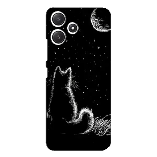 Чохол з принтом «Котик і місяць» для Xiaomi POCO M6