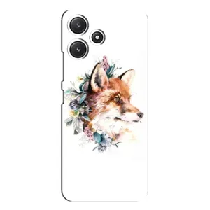 Чохли з картинкою Лисичка для Xiaomi POCO M6 (VPrint) (Лиса в квітах)