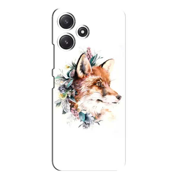 Чохол з принтом «Лиса в квітах» для Xiaomi POCO M6