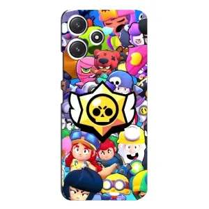 Чехол для Xiaomi POCO M6 Бравл Старс (VPrint) (Лого Brawl Stars)