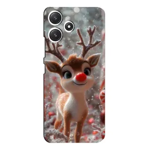 Яскравий чохол для Xiaomi POCO M6 з Зимові Оленята