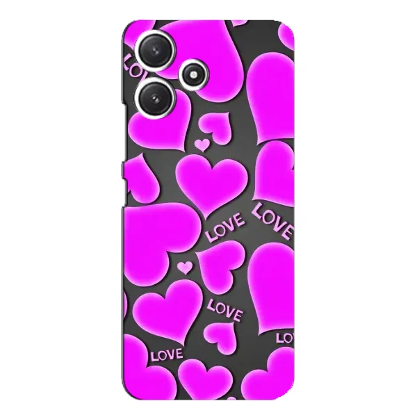 Чохол з принтом «Pink hearts» для Xiaomi POCO M6 Чохол з принтом «Pink hearts» для Xiaomi POCO M6