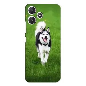 Чехол с Хаски для Xiaomi POCO M6 - (AlphaPrint) (Радостный Хаски)
